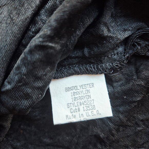 Vintage Spencer Alexis USA Slinky Beaded Asymmetrical Hem Top Long Sleeve Black - Picture 10 of 14